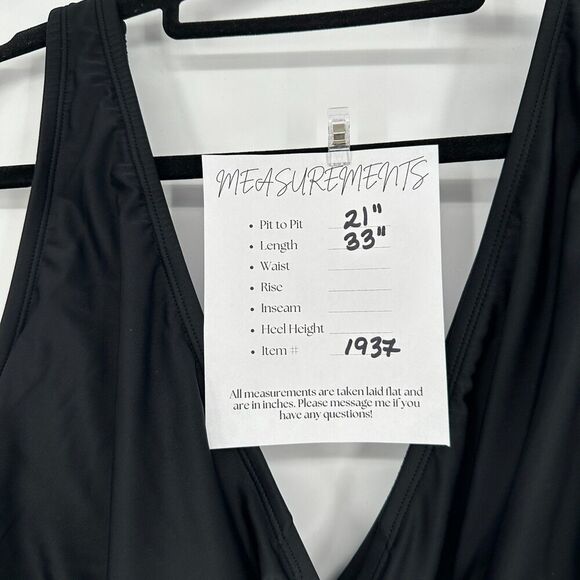 Adore Me Womens One Piece Swimsuit Size 3X Black Boho Beach Classic Slimming - Picture 3 of 8